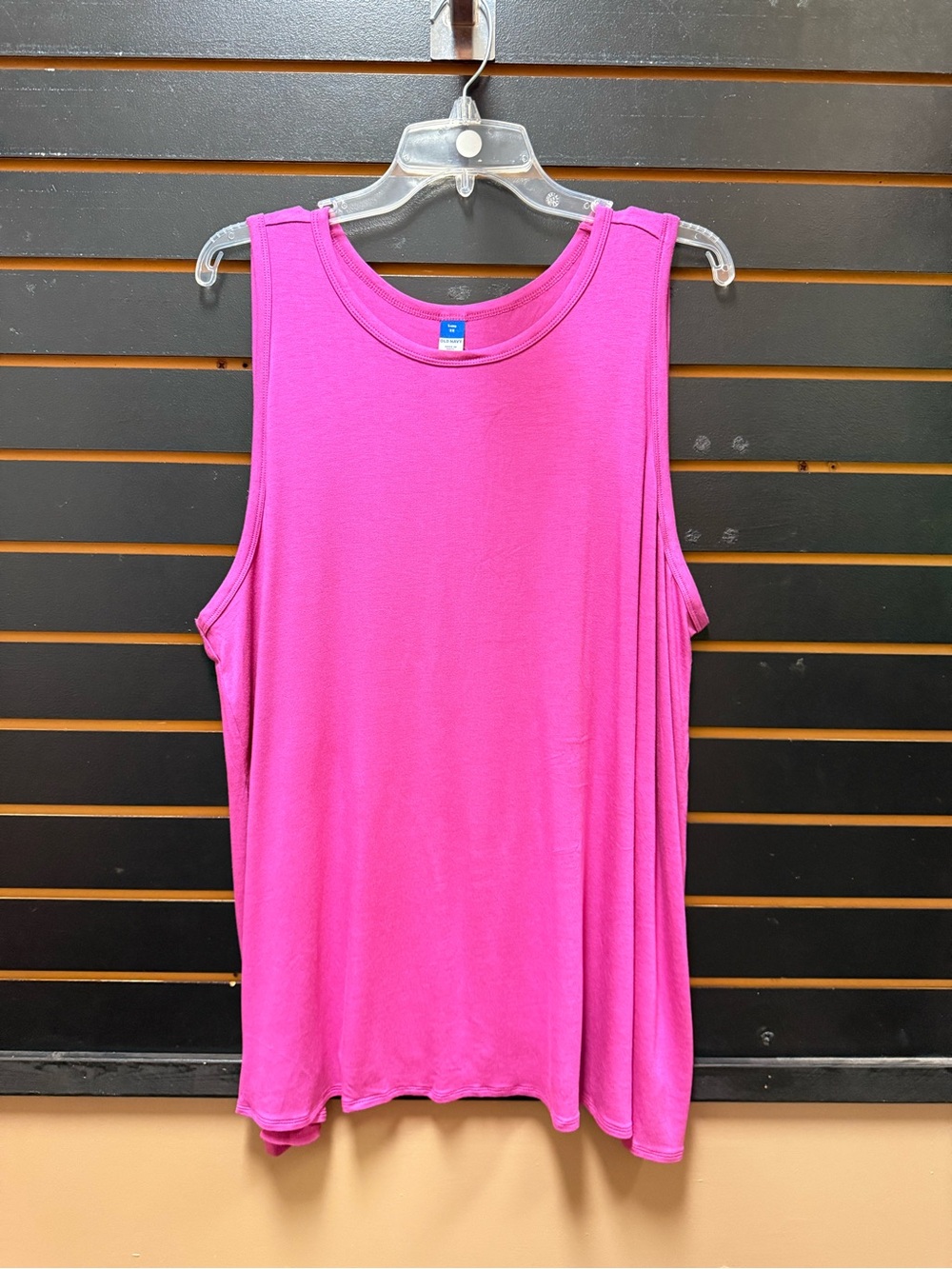 NWT Old Navy Luxe Tank Top 3X Pink Sleeveless Swing Relaxed Plus Size
